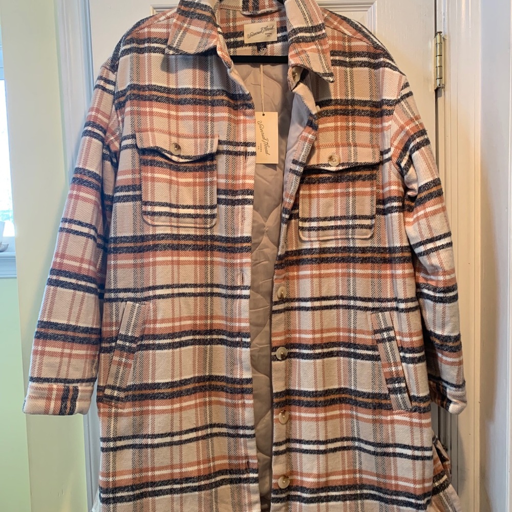 Universal Thread Plaid Shacket in size large